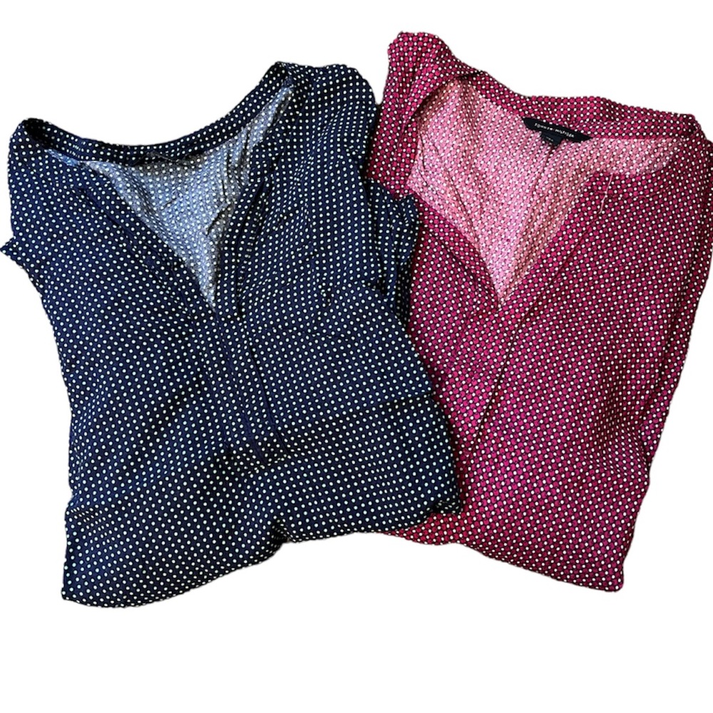 Set of 2 Women's Tommy Hilfiger V Neck Long Sleeve Top Size XXL